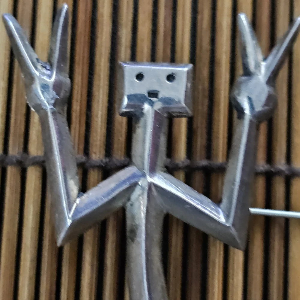 Sterling Silver Navajo Yei Brooch (Vintage) - Picture 7 of 12